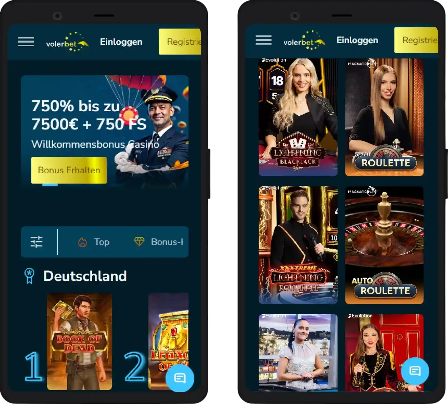Mobile Casino Version für Smartphone und Tablet