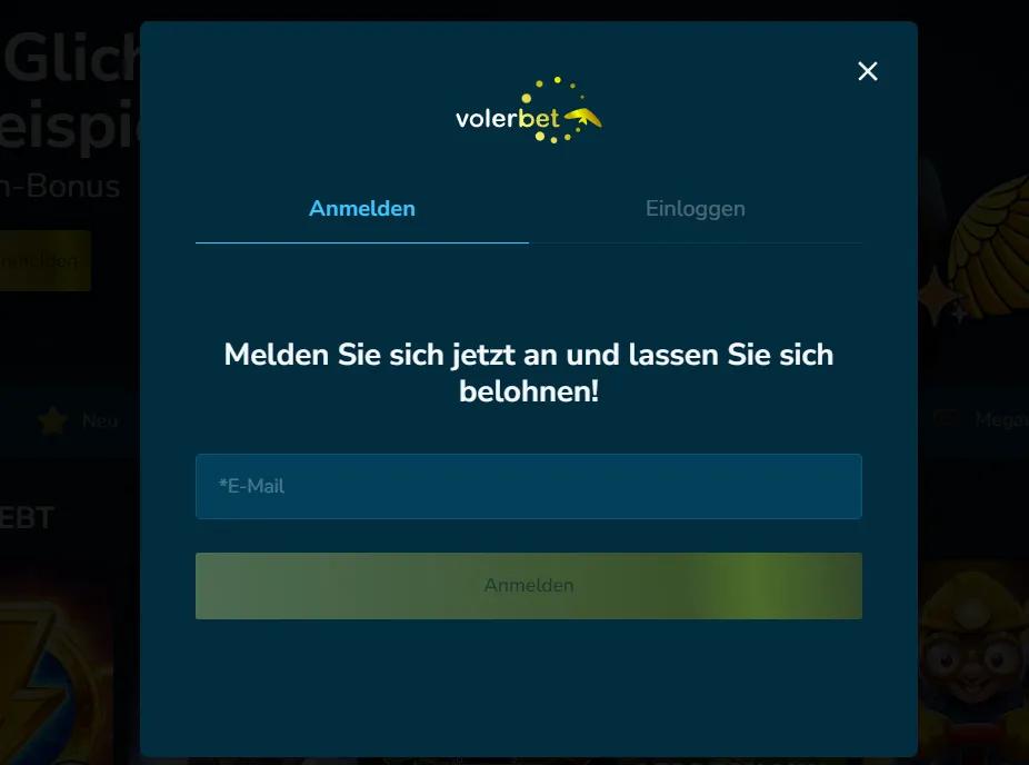 Jetzt bei Velorbet registrieren und Konto eröffnen
